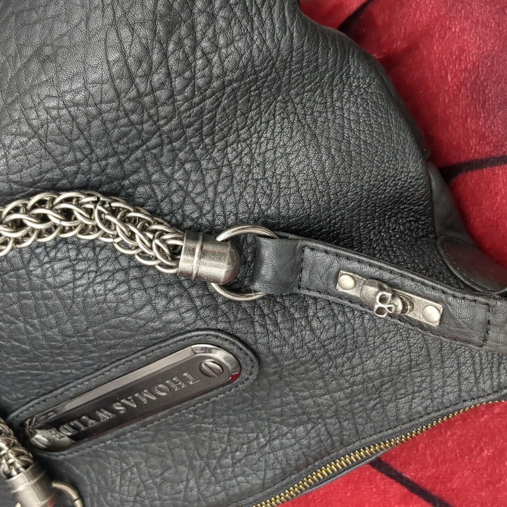 Thomas Wylde Leather Purse Skull Motif - Picture 8 of 16